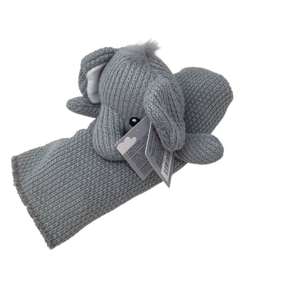 Moon and Stars Elephant NWT Lovey Security Blanket Gray Knit Plush - Picture 3 of 7